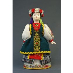 Потешный промысел / Porcelain souvenir doll "Ukraine. Female traditional costume, late 19th - early 20th century"