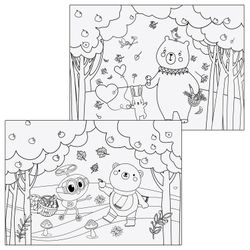 ЮНЛАНДИЯ / Carnet de croquis "Walk" (2 types), 202x285 mm, 20 feuilles A4, support, couverture cartonnée, avec coloriage