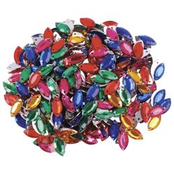 Rhinestones for creativity "Boat", color assorted, 7x15 mm, 30 grams, TREASURE ISLAND