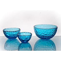 Гусевской Хрустальный завод / Crystal vase for fruit "Serenade" large turquoise