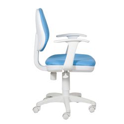 Chair CH-W356AXSN with armrests, blue, plastic white