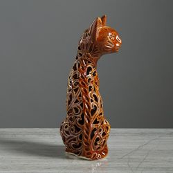 Керамика ручной работы / Figurine "Cat" 23 cm