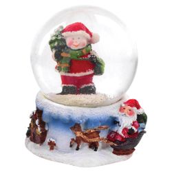 ЗОЛОТАЯ СКАЗКА / Souvenir figurine "Snow Globe WINTER LANDSCAPE", polystone / glass, diameter 65 mm