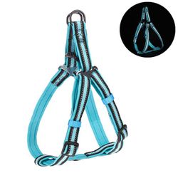Пижон / Dude / Harness two-layer neoprene and polyester, reflective, 2 x 44-68 cm, blue