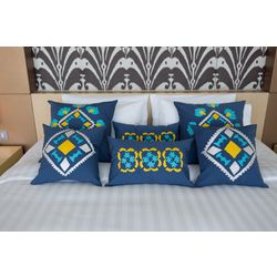 LA`AL Textiles / Pillow cases - blue (a)