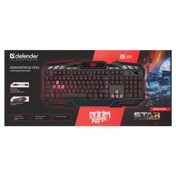 DEFENDER / Keyboard wired gaming Doom Keeper GK-100DL, USB, 114 keys, backlit, black