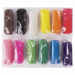 The plasticine plant-based (modeling dough) PYTHAGORAS, 12 colors, 360 g, plastic bucket
