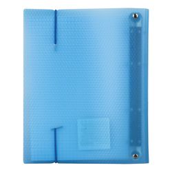 BRAUBERG / Notebook on rings A5 (175x220 mm), 120 sh., Plastic cover, cage, with a fixing elastic band, blue / 5 pcs.