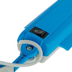 TransVit / Table lamp "Svetlana", on a clamp, fluorescent, 11 W, gray-blue, height 70 cm, 2G7