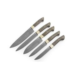 Set of kitchen knives "Master Chef" with a stand made of oak