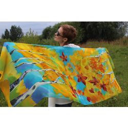 Silk scarf "the Autumn"