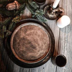 Антикварня / Antique / Large plate "Chocolate"