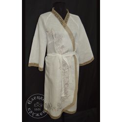 Елецкие кружева / Yelets lace / Women's linen dressing gown
