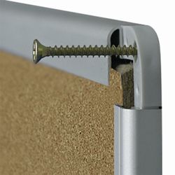 Cork Board for announcements (90x120 cm), aluminum frame, OFFICE, "2x3" (Poland)
