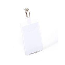 DURABLE / Durable / Swivel Clip Badge, Vertical, 90 x 60mm, PVC Transparent