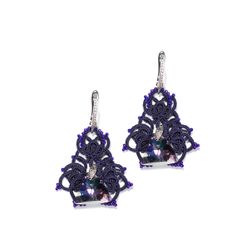 Lace earrings Alenushka violet
