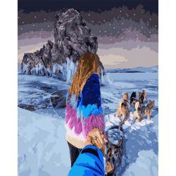Опт-картина / Malen nach Zahlen 40x50 Rodeln