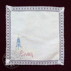 Елецкие кружева / Yelets lace / Linen napkin "Chimes"