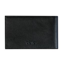BEFLER / Business card holder "Grade" for 40 business cards, genuine leather, embossing, black