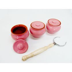 Вятская керамика / Set 1/3, 3 pots 0.7l each