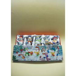 Ярославская майолика / Set of Christmas decorations "Snowman Games"