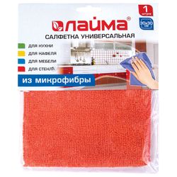 ЛАЙМА / Universal napkin, microfiber, 30x30 cm, orange