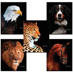 BRAUBERG / Notebook A5, 48 sh., Cage, cardboard cover, ANIMALS / 10 pcs.