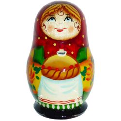 Мастерская подарков / Gift workshop / Salt and pepper shaker, 7 cm. "Girl with bread"