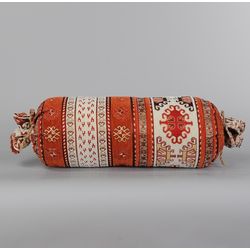 Vernissage of History / Pillow-roller (mutaka with ties from furniture ethno fabric)
