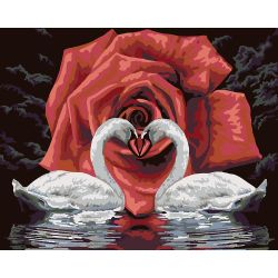Опт-картина / Paint by number CAKADU 40x50 Swans