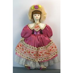 Потешный промысел / Souvenir porcelain pendant doll "Costume based on secular fashion, 19th century"