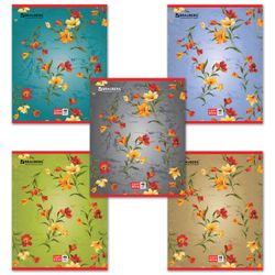 BRAUBERG / Notebook A5, 48 sh., ECO, gaiola, capa de papelão, FLORAL PATTERN / 10 unid.