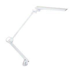 TransVit / Lampada da tavolo "Sirius C16C", su morsetto, LED, 7 W, interruttore touch, bianco, altezza 54 cm