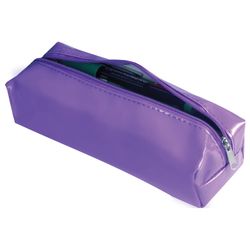 Pencil case-cosmetic bag BRAUBERG under faux leather, Glitter, purple, 20х6х4 cm