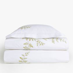 Set for the bedroom: bedspread, bed sheet, pillow, pillowcase