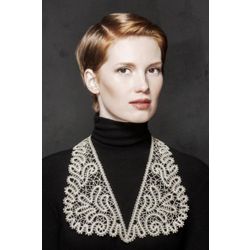 Снежинка / Snowflake / Collar lace with floral patterns