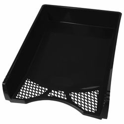 Tray horizontal STAFF paper "Profit", A4 (330х260х60 mm), polypropylene, black