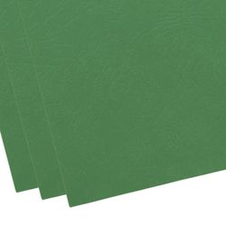 Cardboard covers for binding, A4, SET 100 pcs., Leather stamping, 230 g / m2, green, BRAUBERG