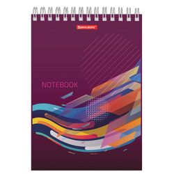 BRAUBERG / Notebook "On the wave of success", 60 sheets A5 (146x205 mm), comb, cardboard, rigid backing, cage
