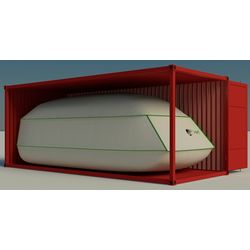 Transportation of liquid cargo using FLEXITANK