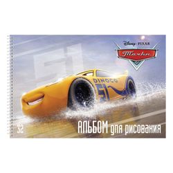 HATBER / Album for drawing "Cars-DISNEY" (5 types), 205x300 mm, 32 sheets A4, spiral, cardboard cover