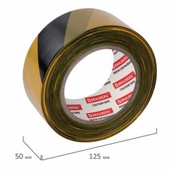 BRAUBERG / Signal tape "Grandmaster" yellow-black, 50 mm х 200 m, polyethylene base