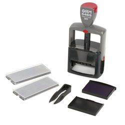 GRM / Dater self-typing 4 lines + date, imprint 58x36 mm blue, GRM 5465 HUMMER, CASH REGISTER INCLUDED