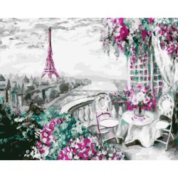 Опт-картина / Vẽ tranh theo số 40x50 Cafe ở Pháp