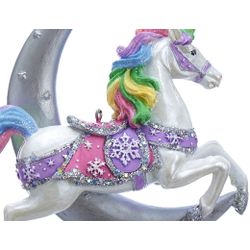 Kurts Adler / Noel ağacı oyuncağı "Gökkuşağı tek boynuzlu at", 10 cm