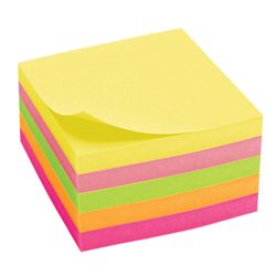 BRAUBERG / Self-adhesive block (stickers) NEON, 76x76 mm, 400 sheets, 5 colors