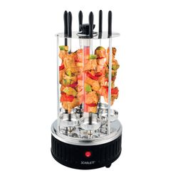 Electric SCARLETT SC-KG22601, 1000 W, 6 skewers, steel