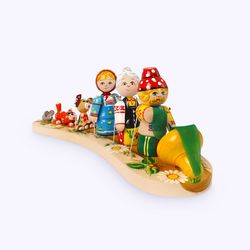 Богородская игрушка / Wooden souvenir "We pull-pull"