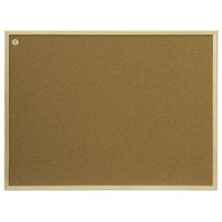 Cork Board for announcements (100x200 cm), brown frame made of MDF, OFFICE, "2x3" (Poland)