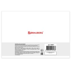 BRAUBERG / Sketchbook "Nature" (2 types), 200x283 mm, 20 sheets of A4, staple, cardboard cover